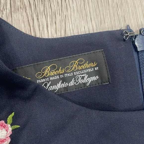 Brooks brothers Floral-Embroidered Stretch Wool Dress - Picture 5 of 6